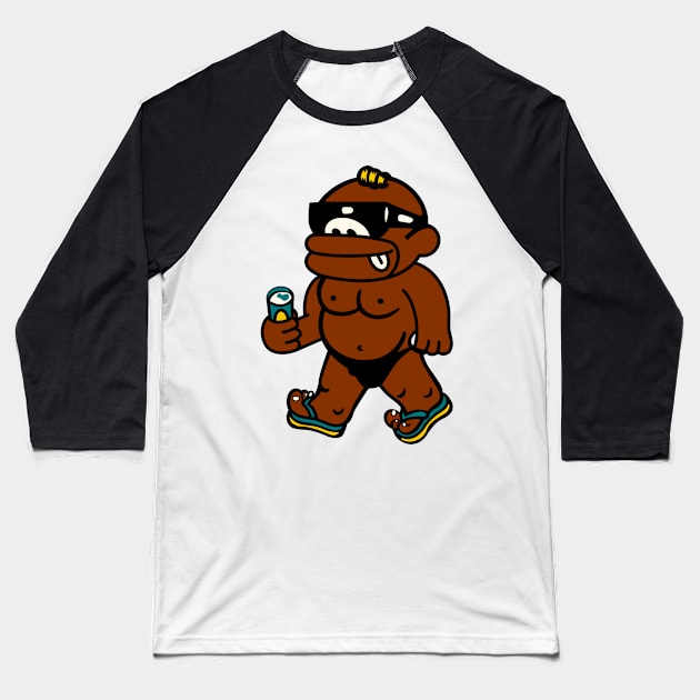Cool Monkey Baseball T-Shirt by Rapiamad